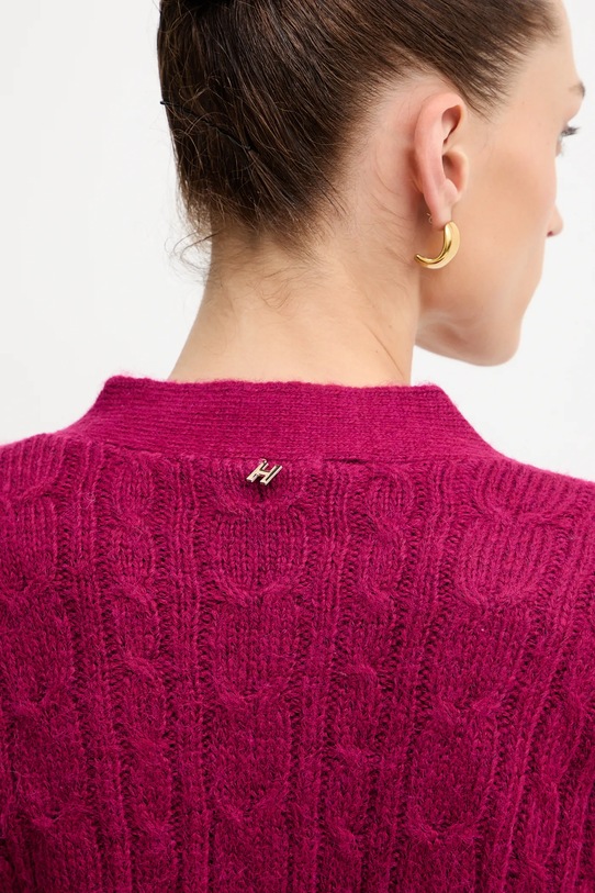 Silvian Heach cardigan din amestec de lână VALBUENA GPA25149CD roz