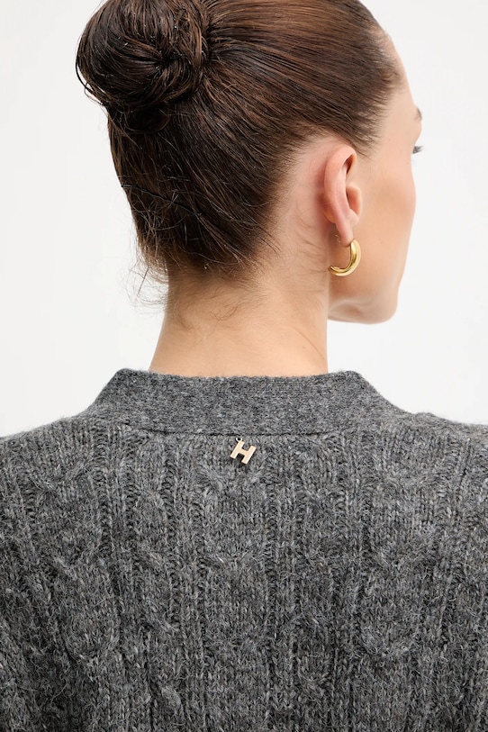 Kardigán s prímesou vlny Silvian Heach VALBUENA GPA25149CD sivá