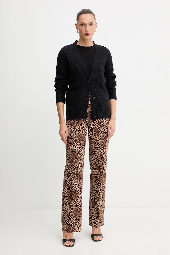 Silvian Heach cardigan din amestec de lână VALBUENA GPA25149CD negru ZW25