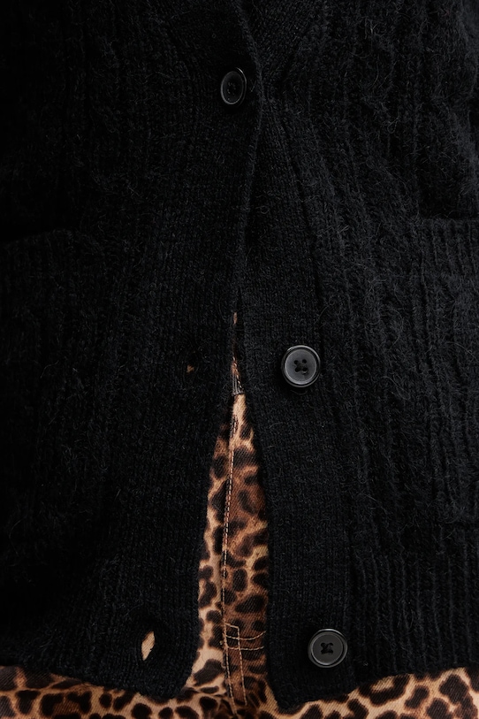 Silvian Heach cardigan din amestec de lână VALBUENA GPA25149CD negru