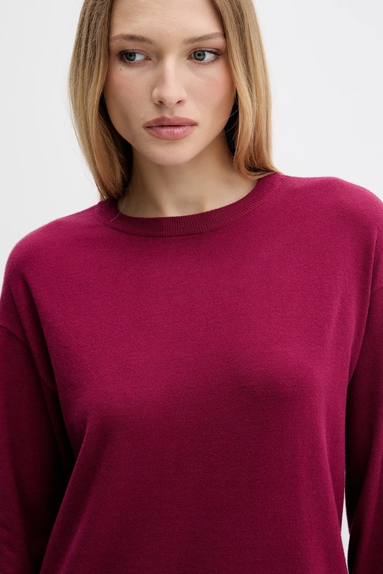 Silvian Heach sweter BENITEZ bordowy GPA25553MA