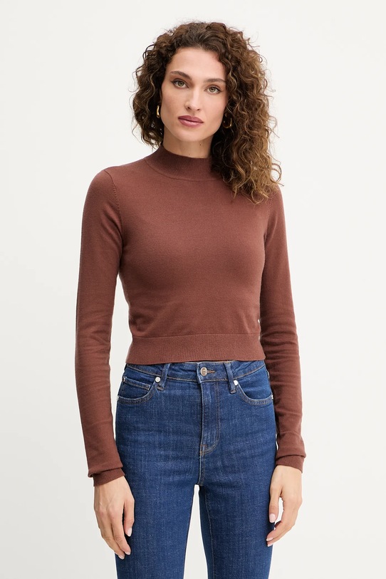 Silvian Heach sweter LOLA pozostałe brązowy GPA25554LU
