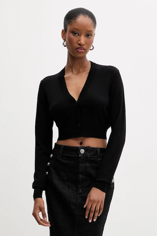 Πλεκτή ζακέτα Silvian Heach LIKOPIO άλλο μαύρο GPA25383CD