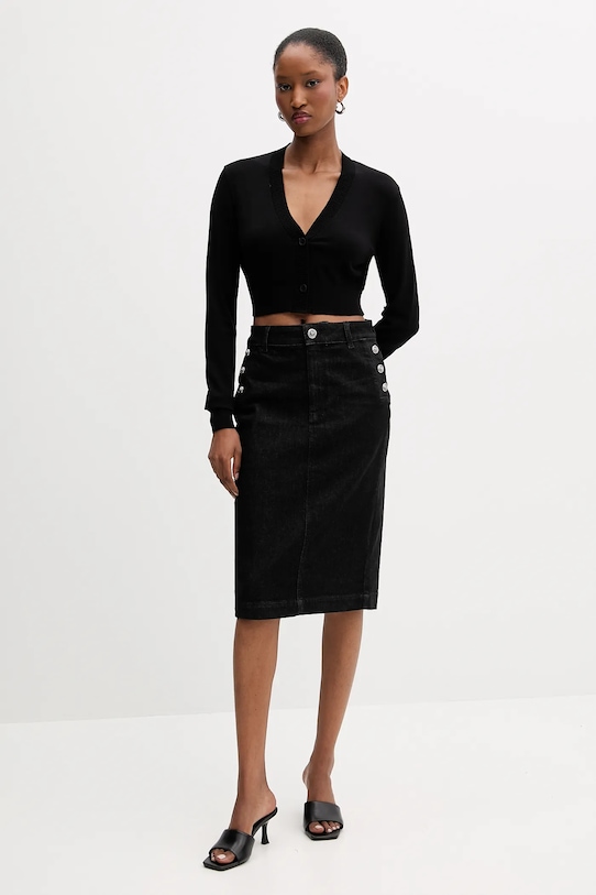 Πλεκτή ζακέτα Silvian Heach LIKOPIO GPA25383CD μαύρο ZW25