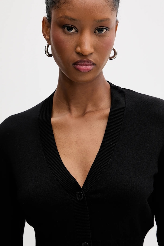 Πλεκτή ζακέτα Silvian Heach LIKOPIO μαύρο GPA25383CD