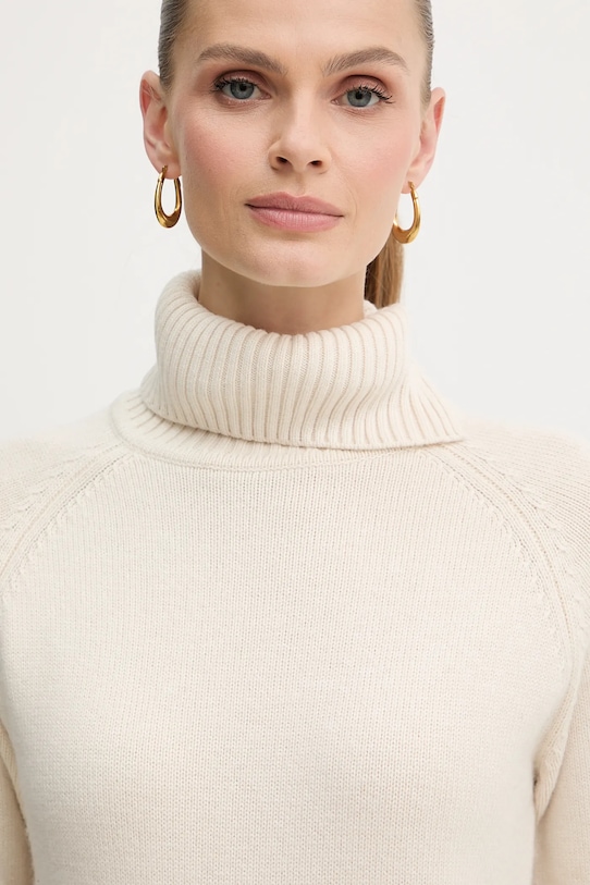 Silvian Heach sweter z domieszką wełny DIOUF beżowy GPA25232LU