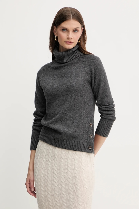 Silvian Heach sweter z domieszką wełny DIOUF melanż szary GPA25232LU