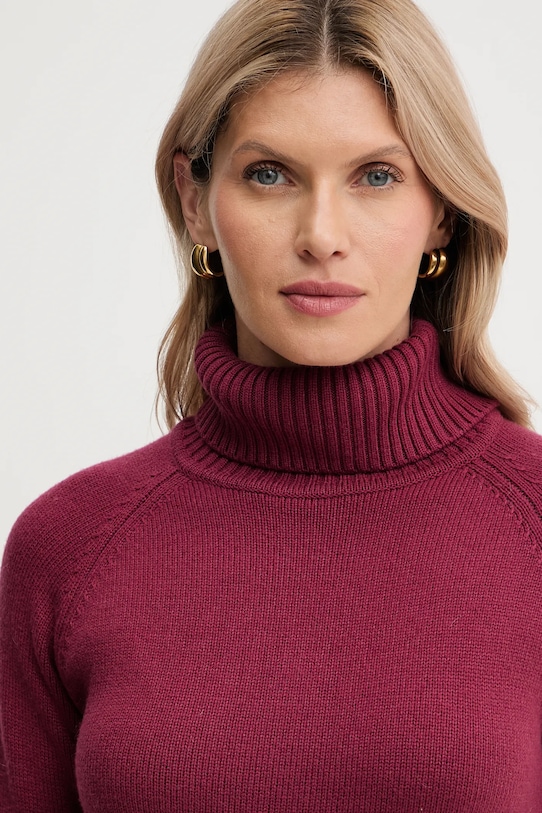 Silvian Heach pulover din amestec de lână DIOUF burgundia GPA25232LU