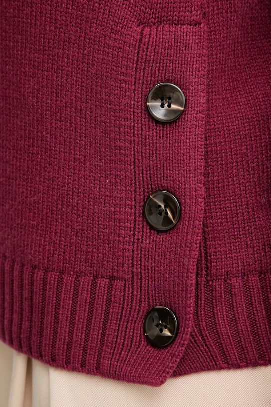 Silvian Heach pulover din amestec de lână DIOUF GPA25232LU burgundia