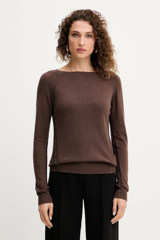 Silvian Heach pulover KARIM subtiri maro GPA25241MA