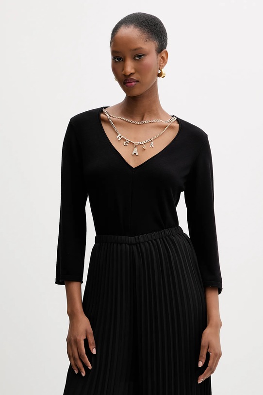 Silvian Heach pulover SANKE subtiri negru GPA25128MA