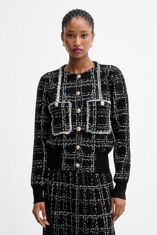 Silvian Heach kardigan SALONICCO pozostałe czarny GPA25046CD