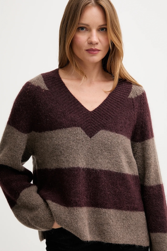 Ρούχα Πουλόβερ με προσθήκη μαλλιού Mos Mosh TACI 173090 μπορντό