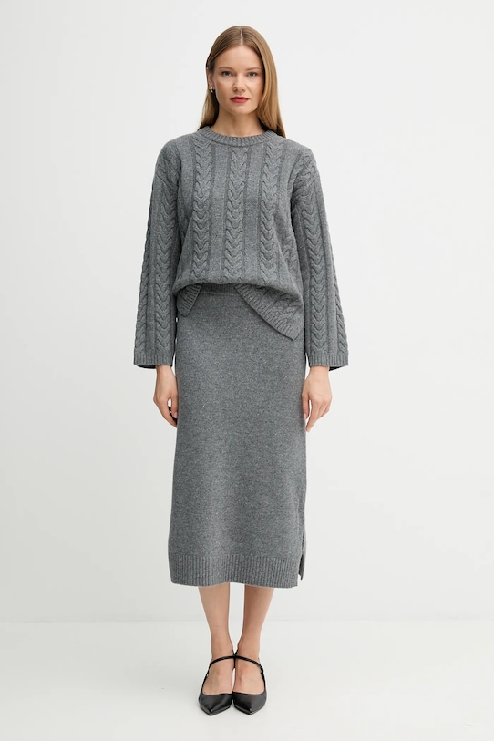 Mos Mosh pulover de lână BRYNDIS 173220 gri ZW25