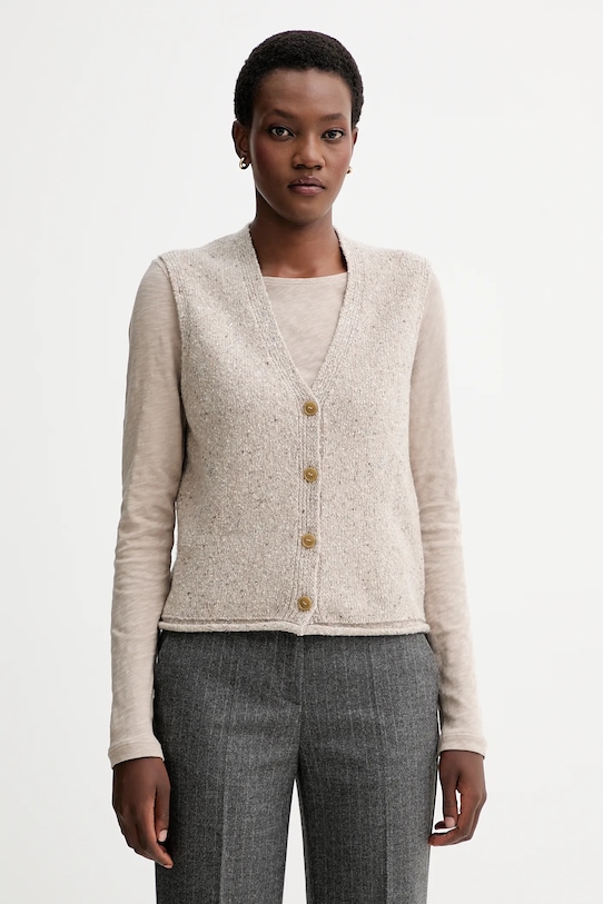 Жилет із додаванням вовни Marc O'Polo середньої щільності бежевий 510608465021
