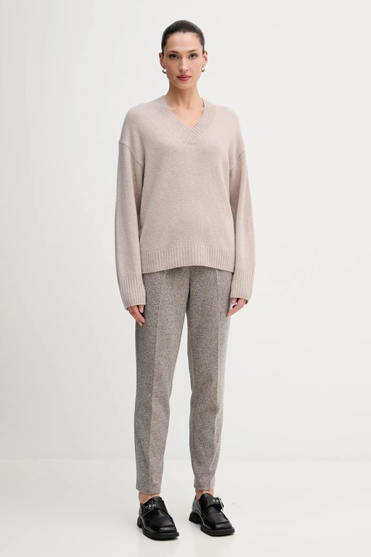 Marc O'Polo sweter z dodatkiem wełny 510609060235 beżowy ZW25
