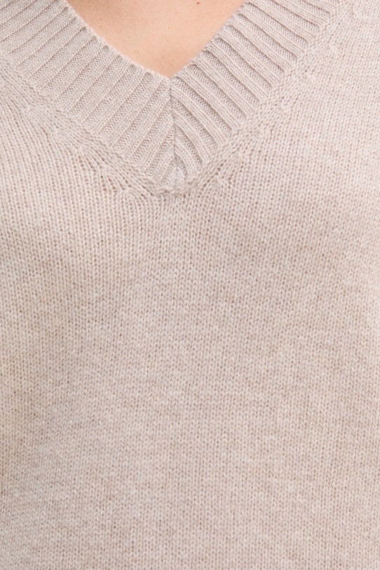 Marc O'Polo sweter z dodatkiem wełny 510609060235 beżowy