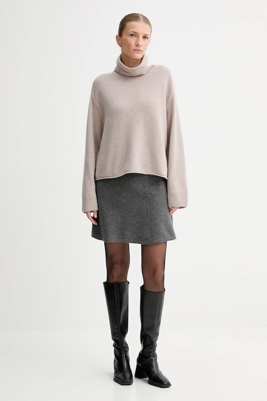 Marc O'Polo sweter z dodatkiem wełny 510609060267 beżowy ZW25