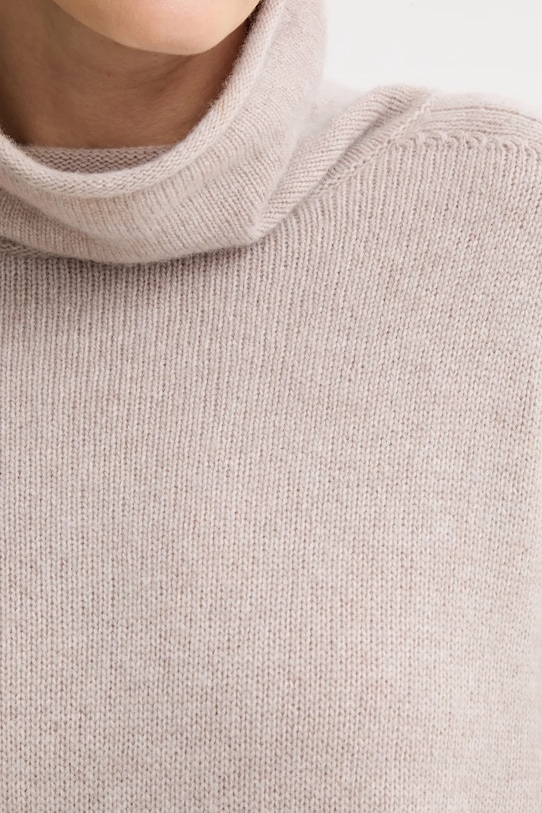 Marc O'Polo sweter z dodatkiem wełny 510609060267 beżowy