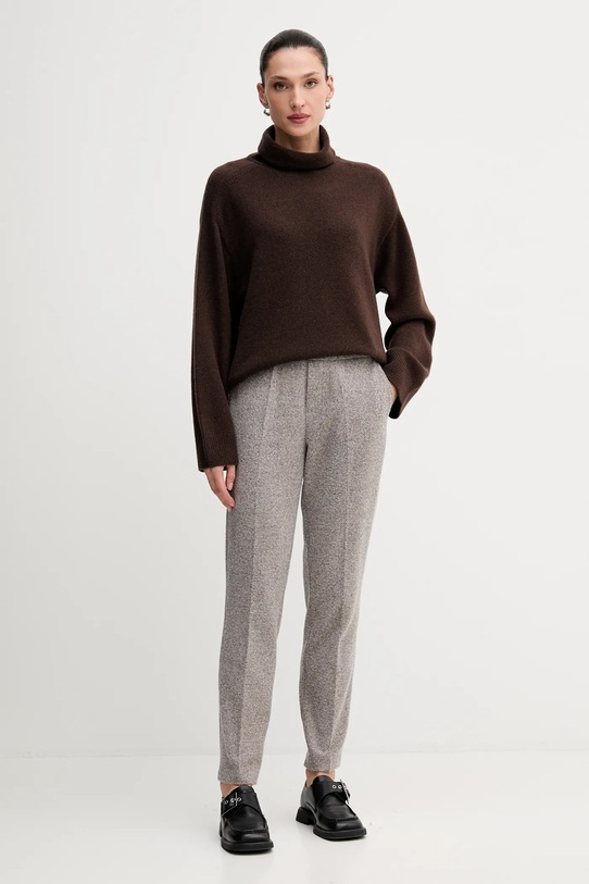 Marc O'Polo sweter z dodatkiem wełny 510609060267 brązowy ZW25