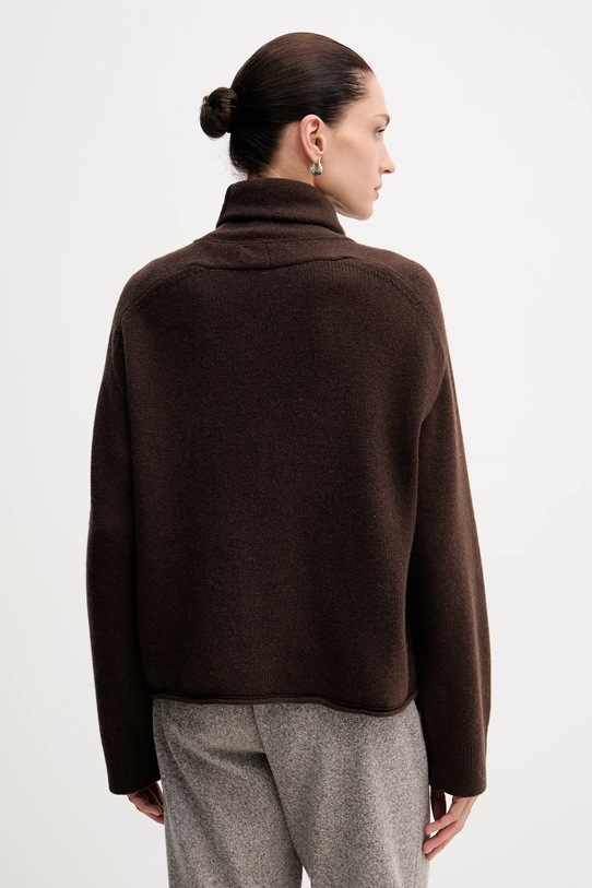 Odzież Marc O'Polo sweter z dodatkiem wełny 510609060267 brązowy