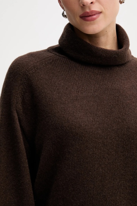 Marc O'Polo sweter z dodatkiem wełny 510609060267 brązowy