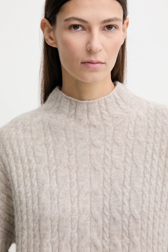 Odzież Marc O'Polo sweter z dodatkiem alpaki 510609460223 beżowy