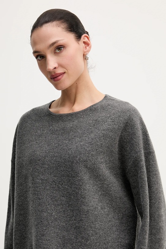 Marc O'Polo sweter z dodatkiem wełny szary 510609860487