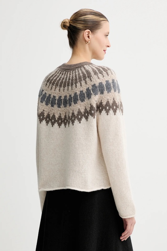 Odzież Marc O'Polo sweter z dodatkiem wełny 510610260225 beżowy