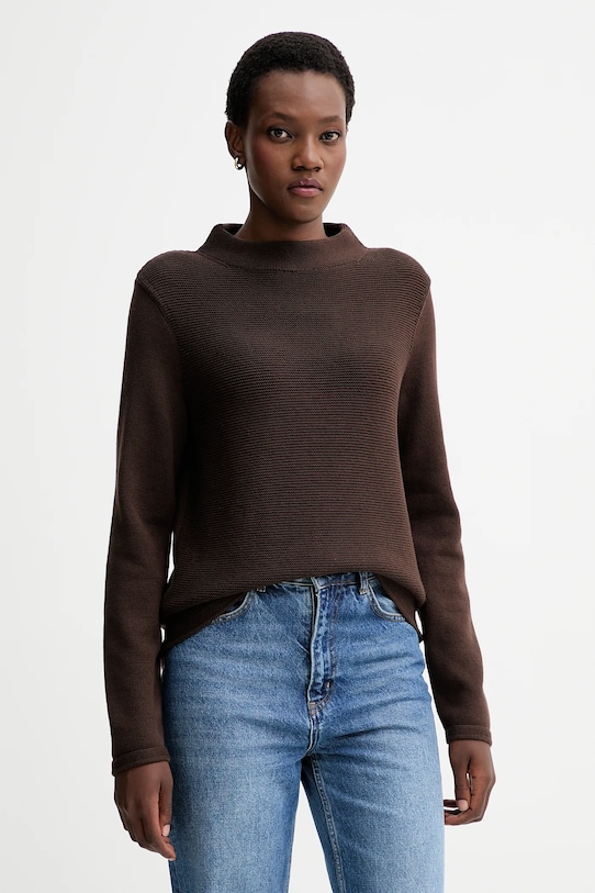 Marc O'Polo sweter bawełniany bawełna brązowy 511605960419