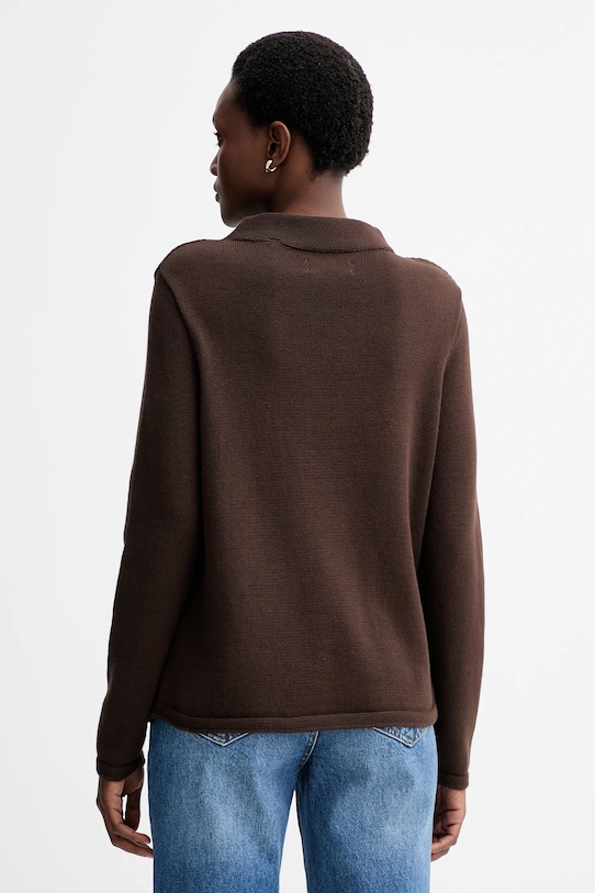 Odzież Marc O'Polo sweter bawełniany 511605960419 brązowy