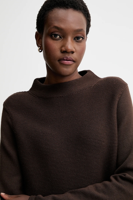 Marc O'Polo sweter bawełniany brązowy 511605960419