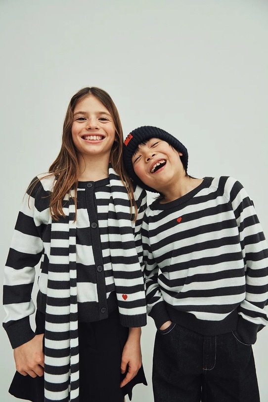 MAX&Co. sweter MAXK22F KNITWEAR wełna czarny MX0232