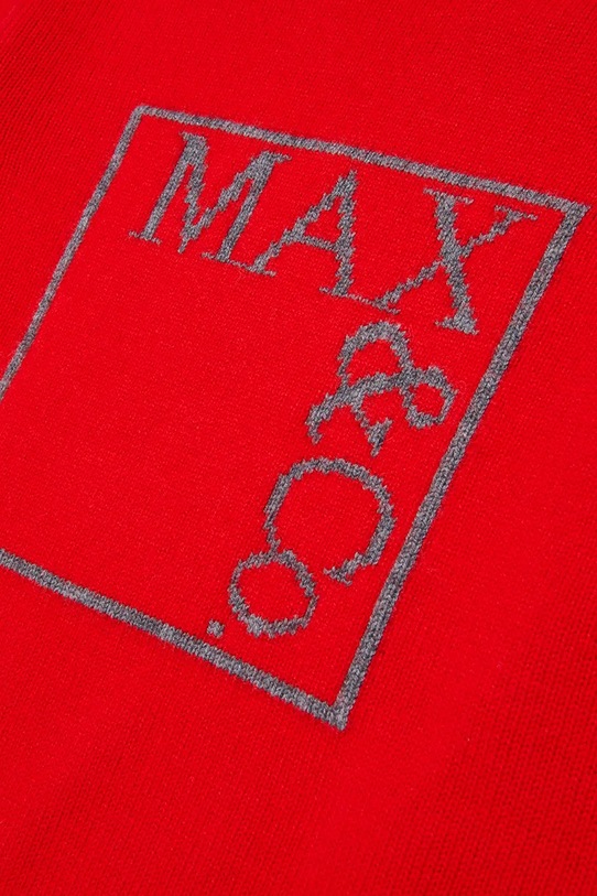MAX&Co. sweter z dodatkiem wełny dziecięcy MAXK21F KNITWEAR MX0233 czerwony
