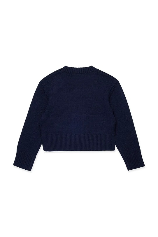 MAX&Co. sweter z wełną dziecięcy MAXK18F KNITWEAR MX0251 granatowy ZW25