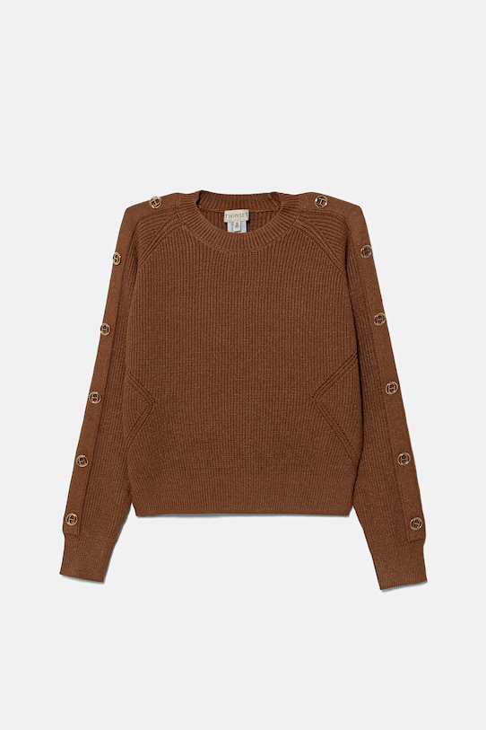 Детский свитер Twinset остальные коричневый 252GJ3061