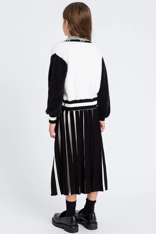 Dievča Detský kardigan s prímesou vlny Twinset 252GJ3070 biela