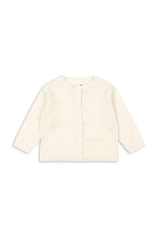 Fanga Fontana kardigan niemowlęcy VENTI POINTELLE CARDIGAN GOTS bawełna beżowy FA100057