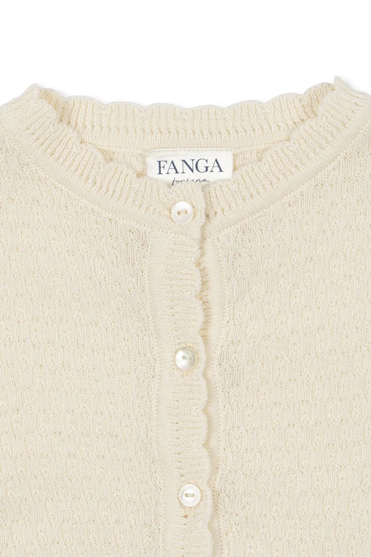 Chłopiec Fanga Fontana kardigan niemowlęcy VENTI POINTELLE CARDIGAN GOTS FA100057 beżowy