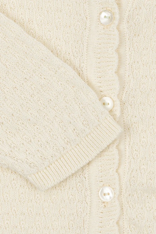 Fanga Fontana kardigan niemowlęcy VENTI POINTELLE CARDIGAN GOTS beżowy FA100057