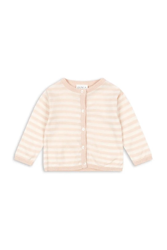 Fanga Fontana kardigan niemowlęcy VENTI KNIT CARDIGAN GOTS wzorzyste beżowy FA100058
