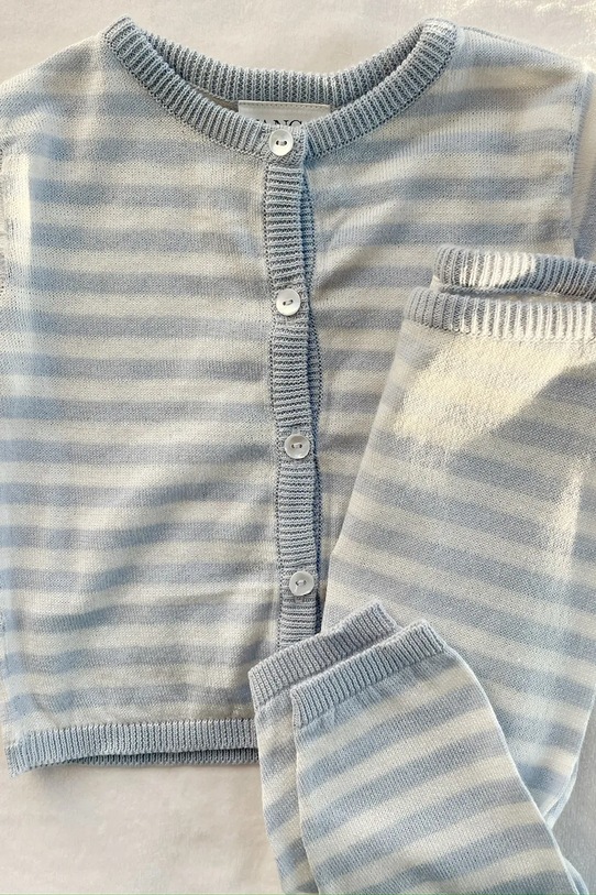 Fanga Fontana kardigan niemowlęcy VENTI KNIT CARDIGAN GOTS FA100058 niebieski