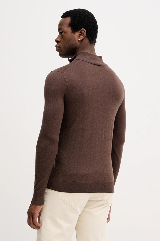 Odzież Mos Mosh sweter z wełną ADAM 503342 brązowy