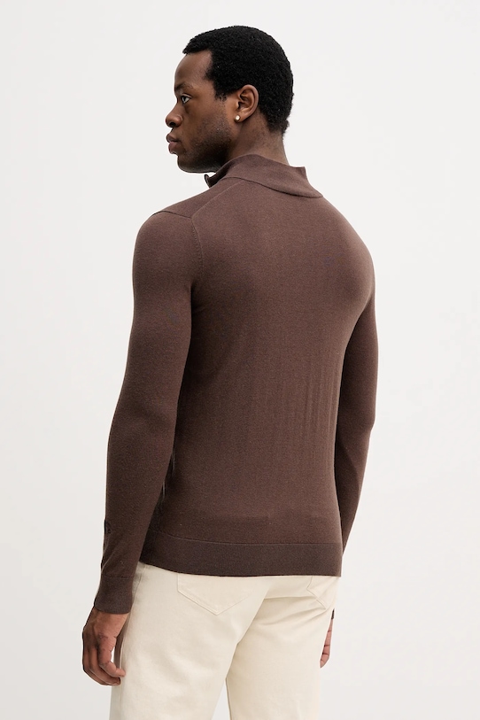 Odzież Mos Mosh sweter z wełną ADAM 503342 brązowy