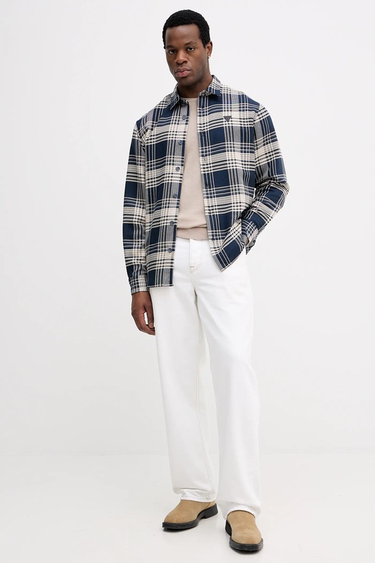 Mos Mosh sweter z wełną ADAM 503341 beżowy AW25