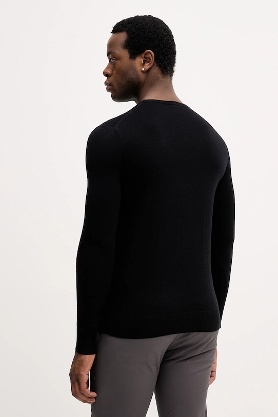 Odzież Mos Mosh sweter z wełną ADAM 503341 czarny