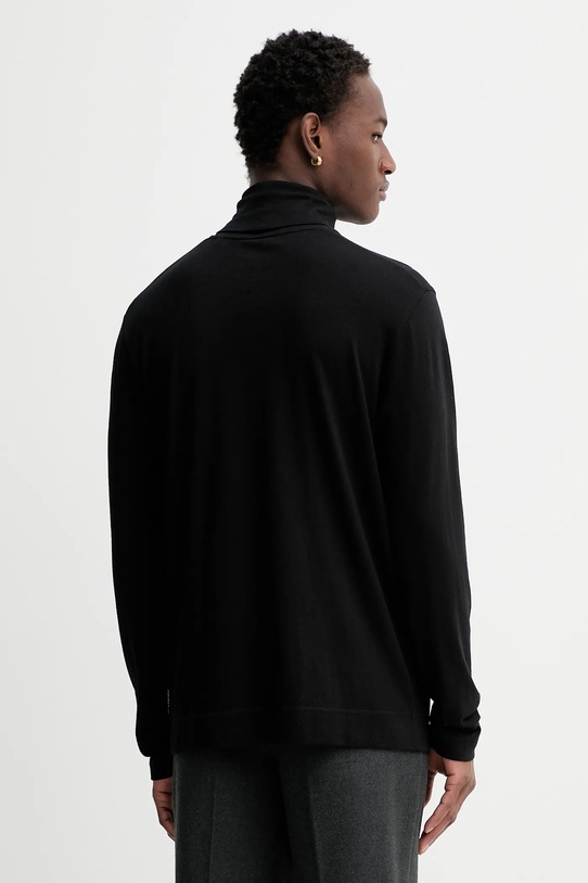 Odzież Marc O'Polo longsleeve z dodatkiem wełny 530203252088 czarny