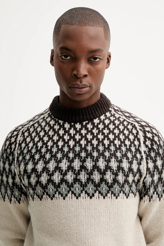 Свитер с добавлением шерсти Marc O'Polo бежевый 530509860194