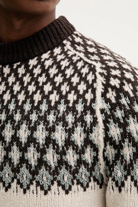 Marc O'Polo sweter z dodatkiem wełny 530509860194 beżowy