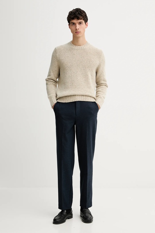 Marc O'Polo sweter z dodatkiem wełny 5000007626 beżowy ZW25